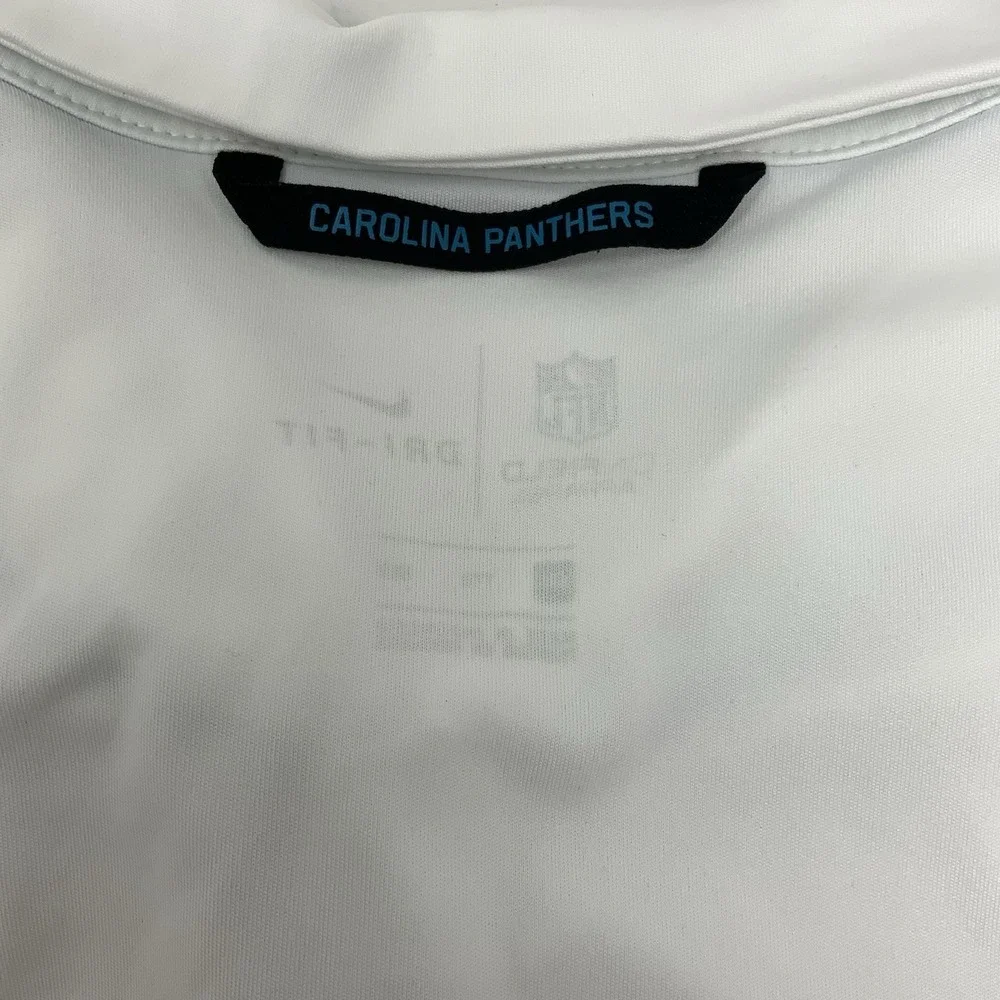 Carolina Panthers Nike Dri-FIT Polo Shirt Mens 2XL Striped NFL Football On Field